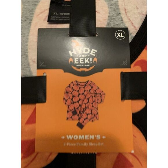 HYDE And EEK Women's 2 Piece Pajama Pant Set Halloween Pumpkins Size 4X - Picture 4 of 16